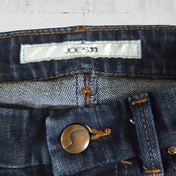 Joe's Jeans Dark Wash Low Rise Skinny Cropped Ankle Cigarette Jeans Size 25 / 0 - Picture 4 of 7